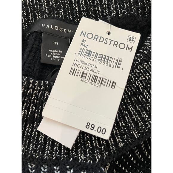 New ~ HALOGEN ~ Metallic Stripe Mock Neck Sweater Size M Ret $89 - Picture 7 of 7